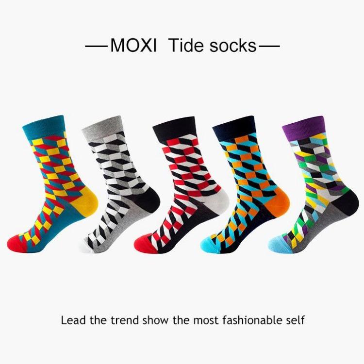 5 Pairs/Pack Couples Happy Funny Socks Cotton EU 37-43 Men Cartoon Fruits Flowers Animals Streetwear Harajuku Socks