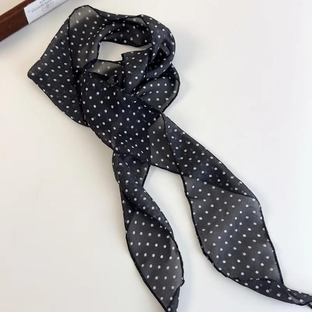 Модный шарф-ремень с леопардовым принтом, бохо-повязка на голову в горошек, универсальные атласные аксессуары класса люкс, женский платок