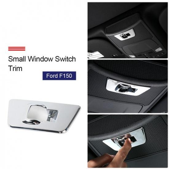 Chrome Rear Window Lift Panel Switch Trim Cover for Ford F150 2015-