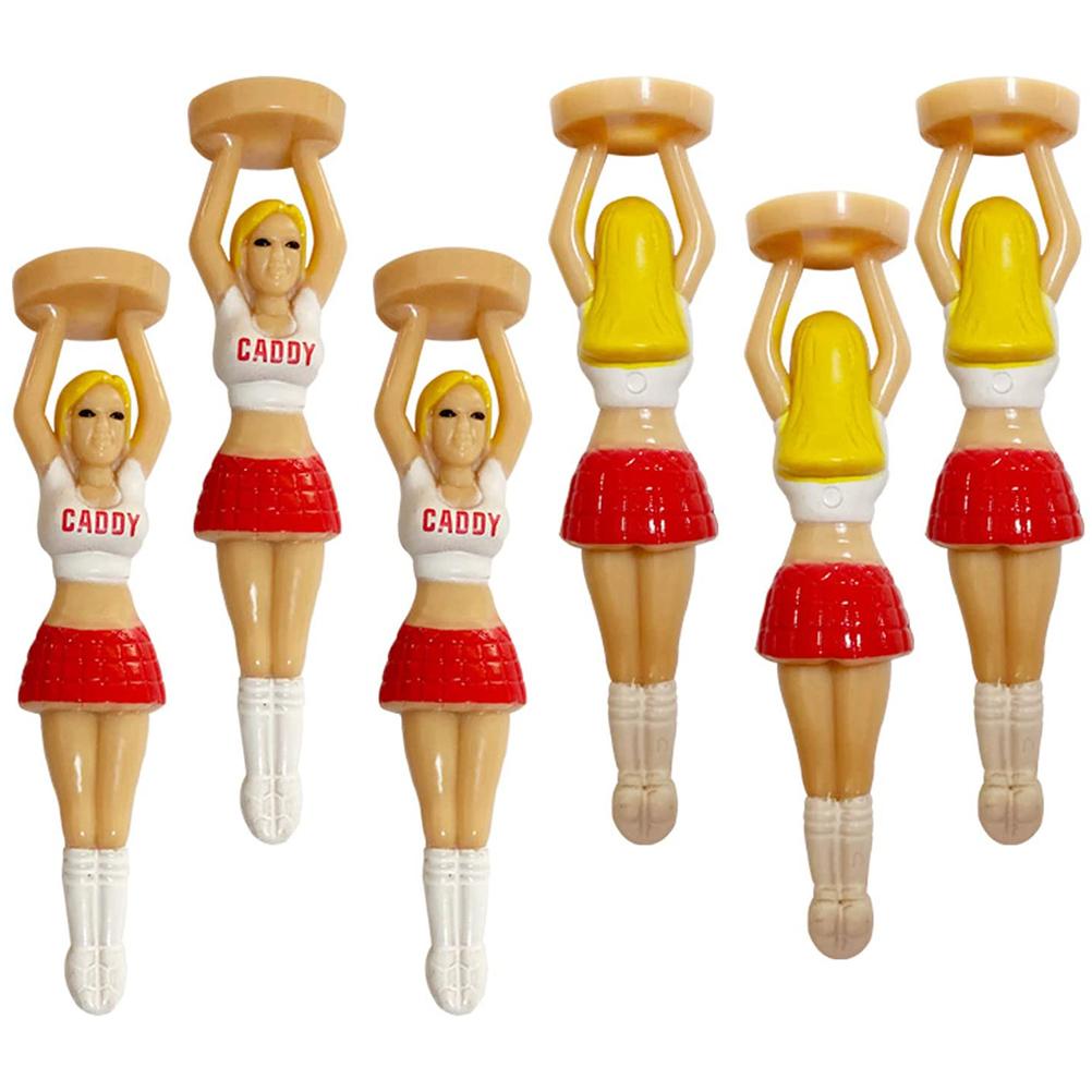 6 шт. Пластиковые тии для мячей Тии Милая Сексуальная Леди в бикини Подарок Пластиковые тии Инструменты