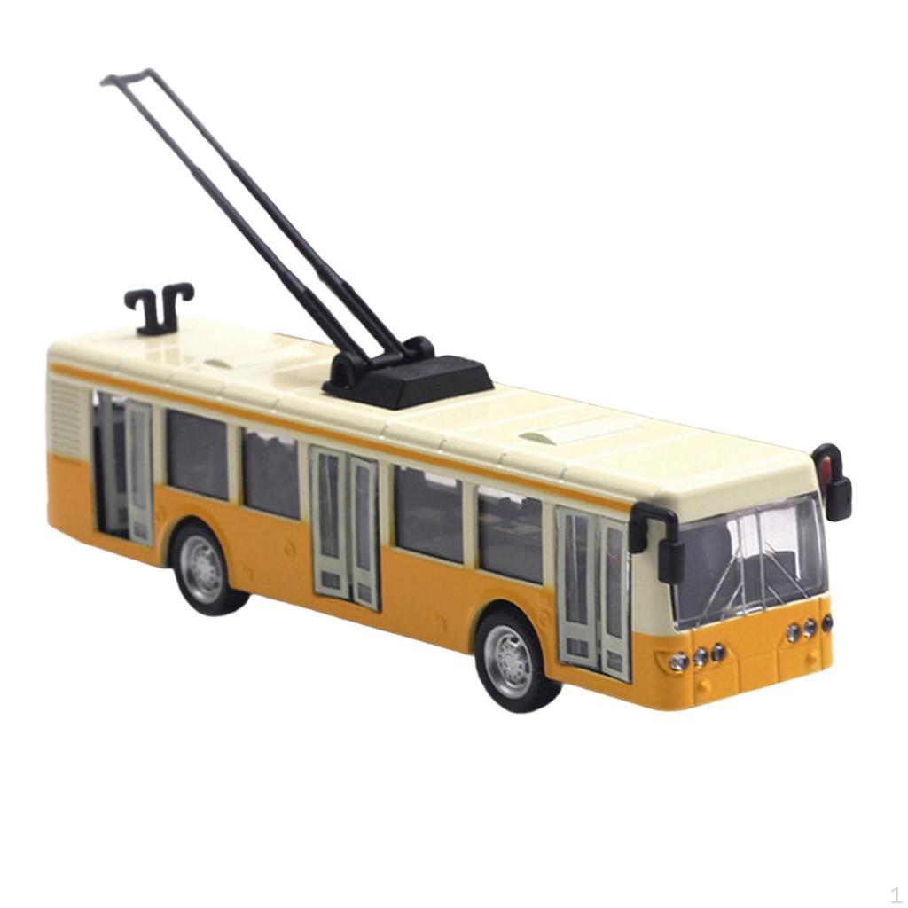 Classic Tram Model Transport Car 1:90 Scale Collectible Alloy Birthday Gifts Interactive Decor