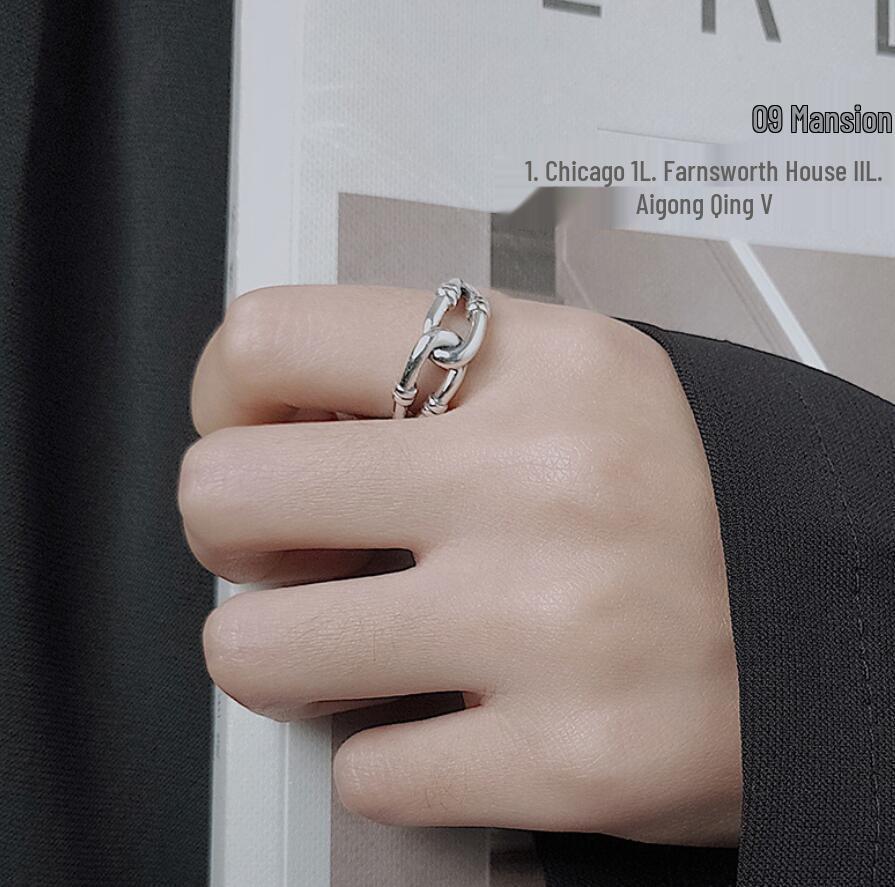 Trendy Minimalist Korean Vintage Stacking Rings for Women - Influencer-Approved Light Luxury Style.