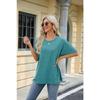 Summer New Women's T-shirt Solid Color Round Neck Loose Short-sleeved T-shirt Tops