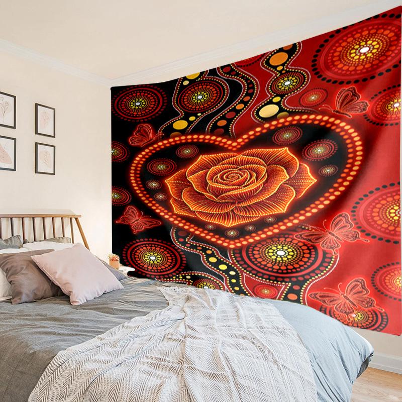 Enchanted Rose Garden Tapestry Room Decoration Wall Hanging for Living Room Bedroom, dormitory, Birthday and Christmas gifts
