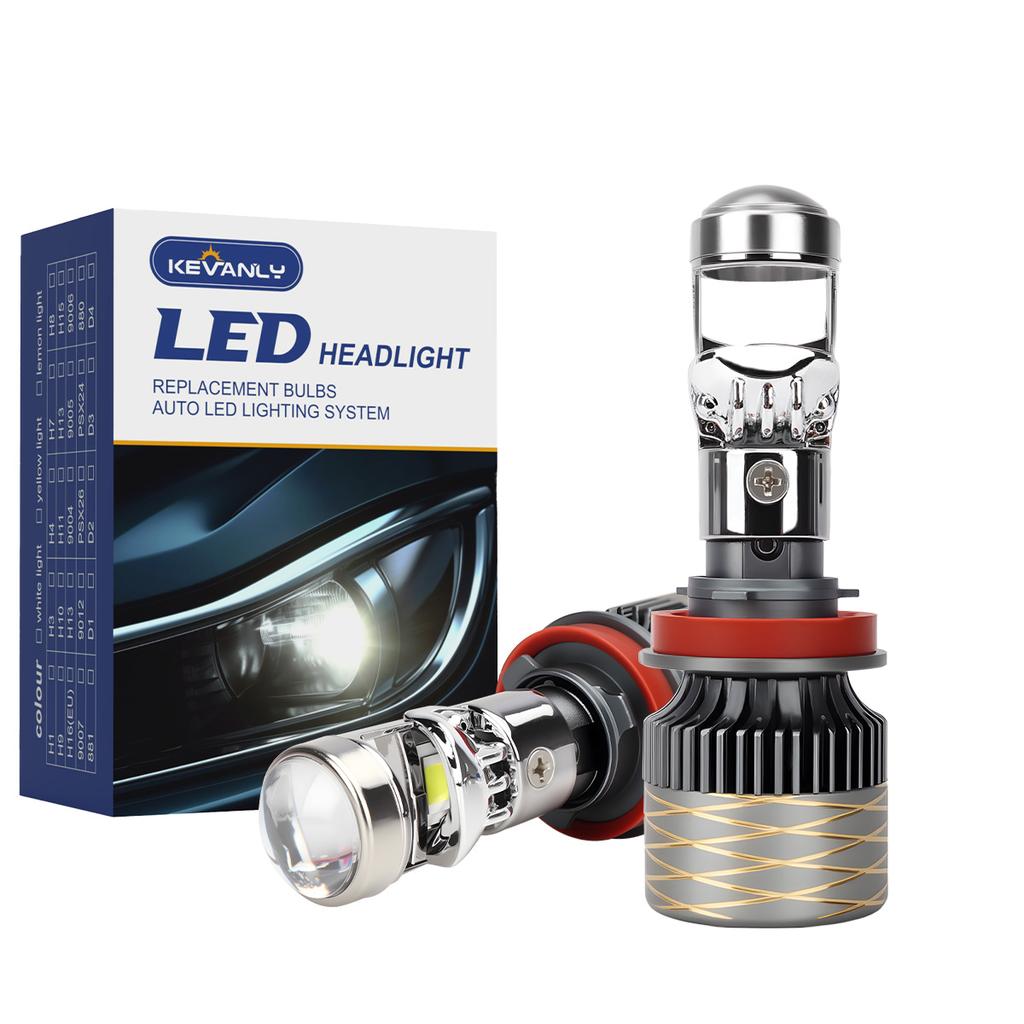 H4 H11 Светодиодная фара 30 Вт Canbus Противотуманная фара 12 В Свет ближнего/дальнего света Супер яркий дневной ходовой свет 6000K Линза A80 Автоаксессуары