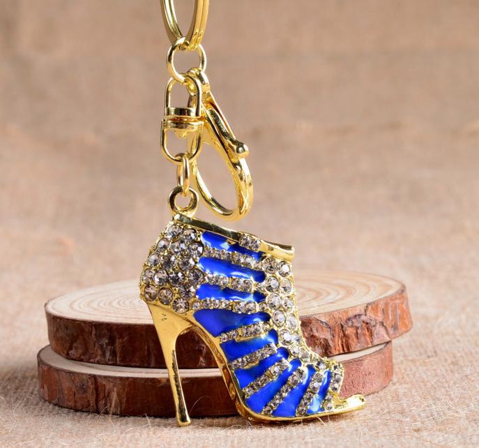Korean Rhinestone High Heels Keychain: Multiple Colors, Stylish Design AVE