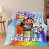 2026 New Cartoon Gabbys Dollhouse Girl Gift Flannel Blanket,Warm and Cozy Soft Throw Blanket for Home Bedroom Bed Sofa Cover Kid
