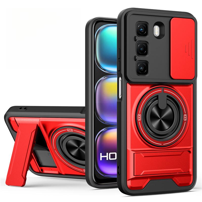 Для Infinix Hot 60 50 Pro Plus 4G Note 60 50 Pro Tecno Camon 40 30 Pro Чехол со сдвижной защитой камеры и защитой объектива с вращающимся на 360 градусов кольцом-подставкой