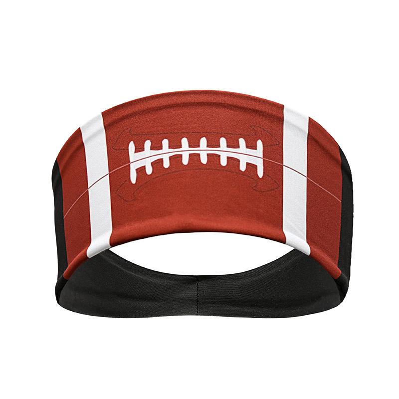 1PC Sporty Style Headbands for Women - Football, Basketball, Volleyball, Softball Patterns - Anti-Slip, Sweat-Absorbing