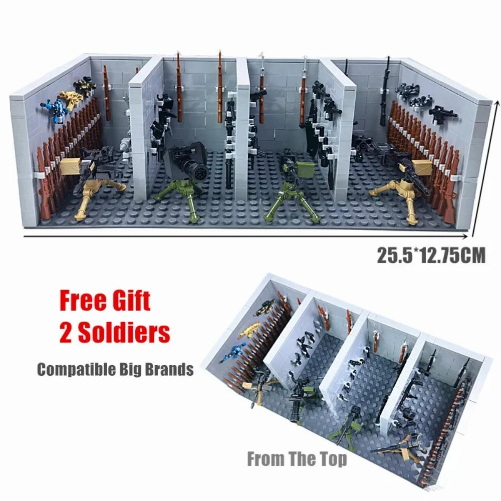 MOC Weapons House Building Blocks Toys for Boys Compatible Classic Military Guns Soldiers Bricks Birthday Xmas Gift 6 Years Old