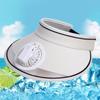 Fans Hat In Fan Casual Outdoor Caps Large Brim Visors with Cooling for