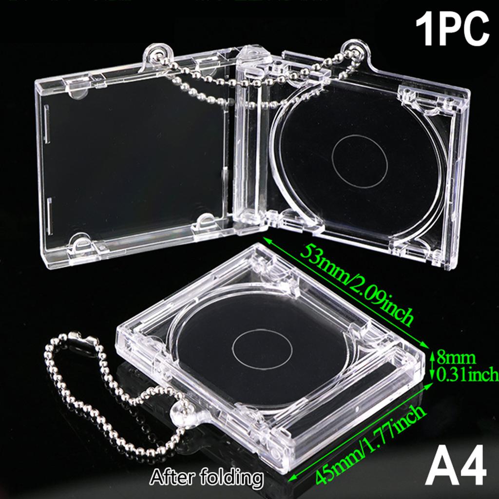 1 шт. пустой мини-чехол для компакт-дисков брелок для ключей для поделок рюкзак подвесной декоративный цепочка/зажим