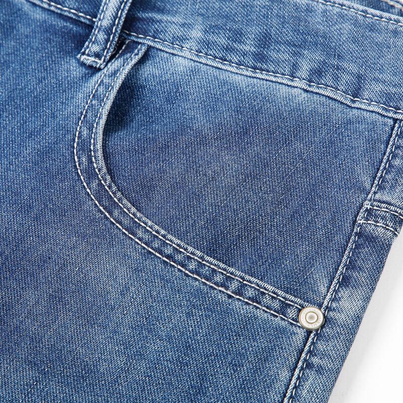 Men's Washed Straight-Leg Denim Jeans
