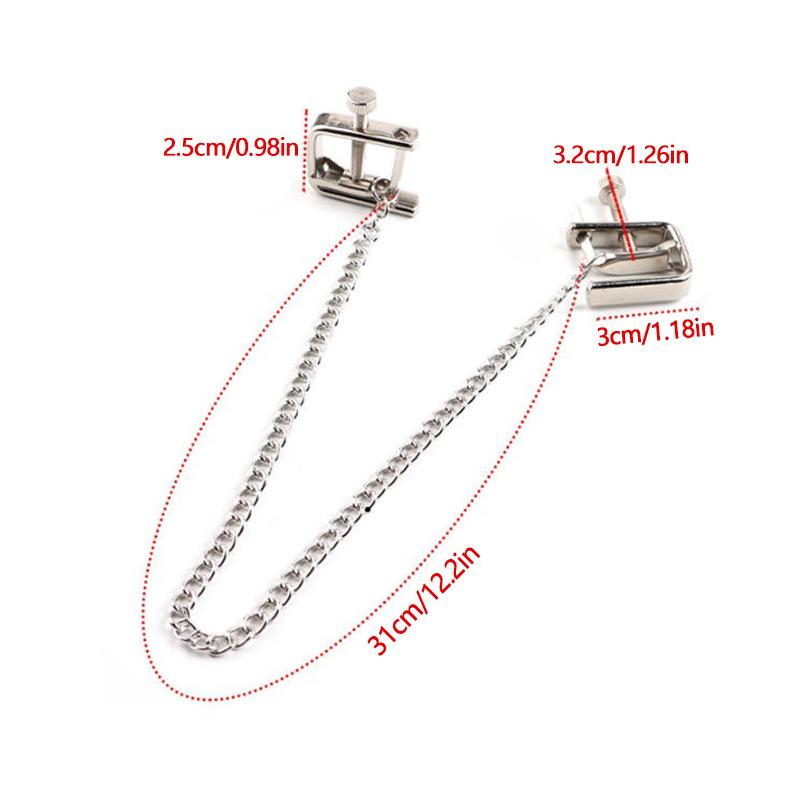 Регулируемые металлические цепочки для сосков Экстремальный фетиш Раб Зажим для сосков Секс-товары Для взрослых Секс-игры Инструменты Эротические продукты