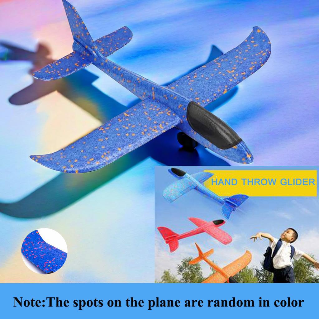 17.5in/44cm Throwing Foam Airplanes 2 Flight Mode Glider Inertial EPP Bubble Planes Outdoor Launch Kids Toys for Children Sprot