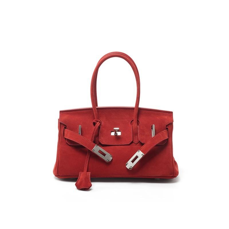 Замшевая горизонтальная платиновая сумка новая нишевая сумка высокого класса большой вместимости женская универсальная женская кожаная сумка