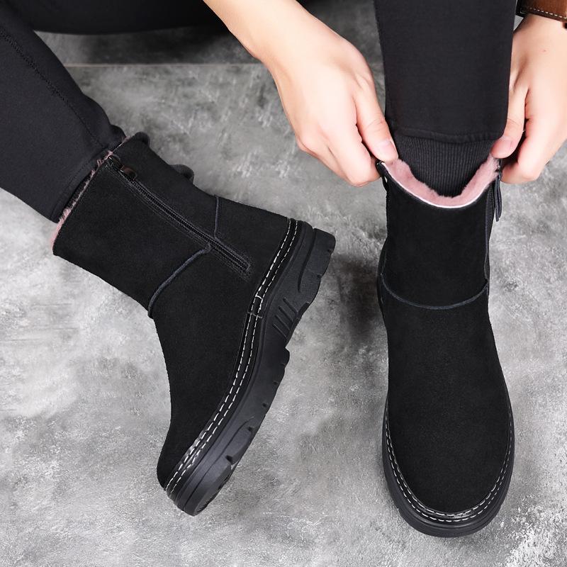 2024 Новые уличные зимние ботинки с нескользящей и износостойкой подошвой Мужские ботинки Теплые и удобные зимние ботинки для ходьбы