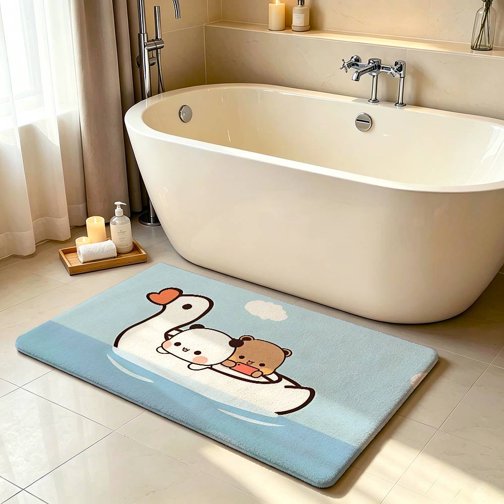 Kawaii Yier And Bubus Carpet Bathroom Anti-slip Mat Door Mat Home Decoration Mat Entrance Door Mat Scratch-resistant Door Mat