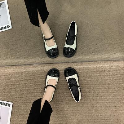 Черные туфли Мэри Джейн с мягкой подошвой, женские летние туфли из кожи в стиле ретро во французском стиле с неглубоким носком, вечерние нежные туфли для легкого ветра в британском стиле