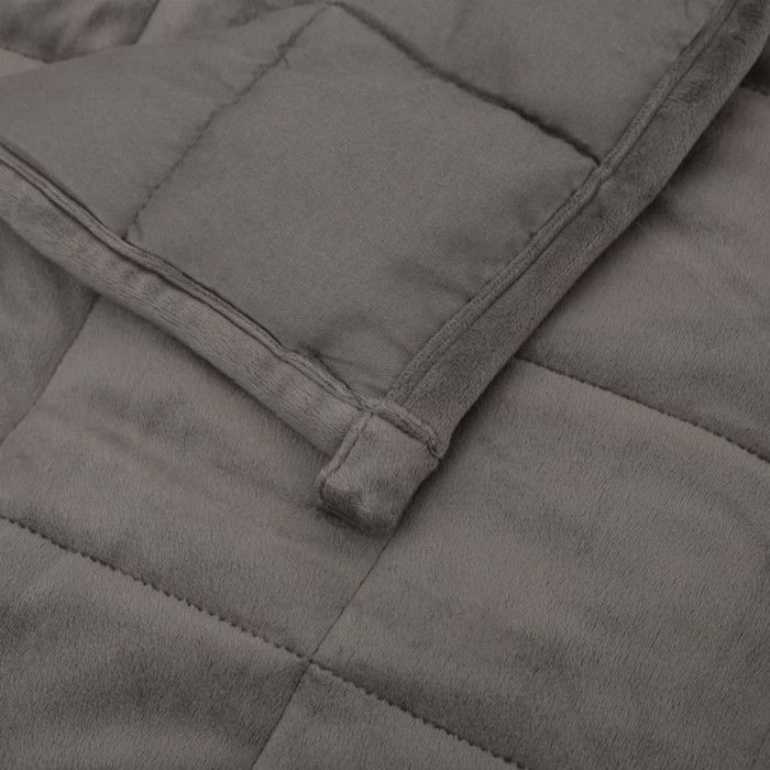 VidaXL Weighted Blanket Grey 155x220 Cm 7 Kg Fabric 350776