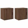 VidaXL Настенные шкафы для гаража 2 шт. дуб коричневый инженерная древесина, шкаф, настенный шкаф для гаража, шкаф для инструментов 860638