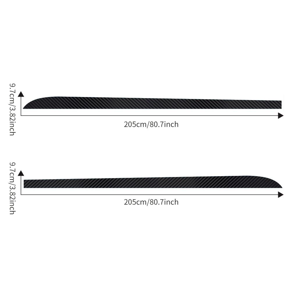 Боковая юбка, 2 шт., наклейки в гоночные полосы, виниловые наклейки из углеродного волокна, 3D замена для BMW f30 f31 f22