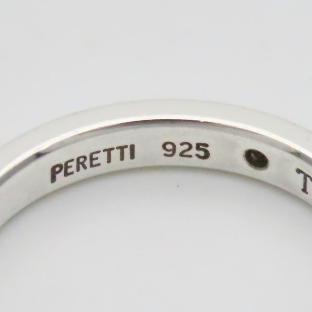 Used TIFFANY&Co. Ring Stacking band EU#49 Silver925/diamond 2.5g Silver 1PD