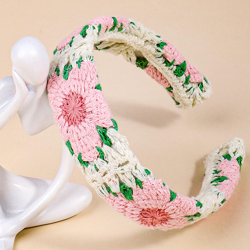 Вязаная повязка на голову в богемном стиле, летняя, для отдыха на море, ручной работы, аксессуары для волос для женщин, девушек