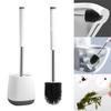 Soft Silicone Toilet Brush with Base WC Bathroom Cleaning Tool with Tweezers