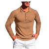Men's Long Sleeve T-shirt Running Sports Fitness Wear Summer High Stretch Vertical Sweatshirt POLO Shirt Slim Base Shirt Men