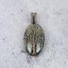Tree Of Life Dragon Blood Stone Pendant, Handmade Gemstone 999 Copper Wire Wrap Pendant Antique Jewelry, For Gift Copper Jewelry