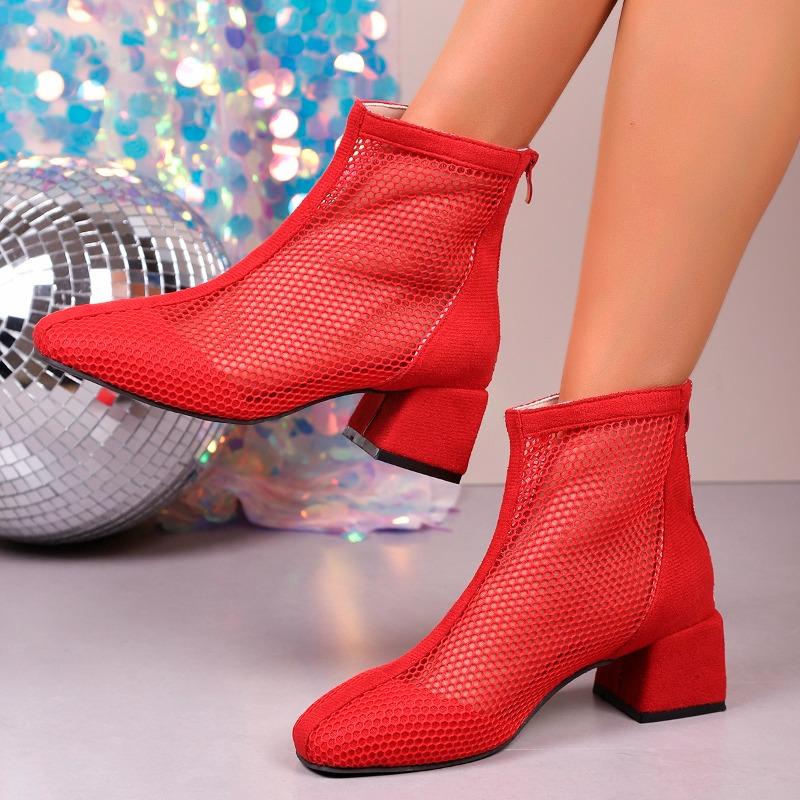 Модные сетчатые ботинки в стиле «талия», римская мягкая водонепроницаемая платформа, модная сетчатая верхняя часть, женская обувь, новый стиль лето 2025