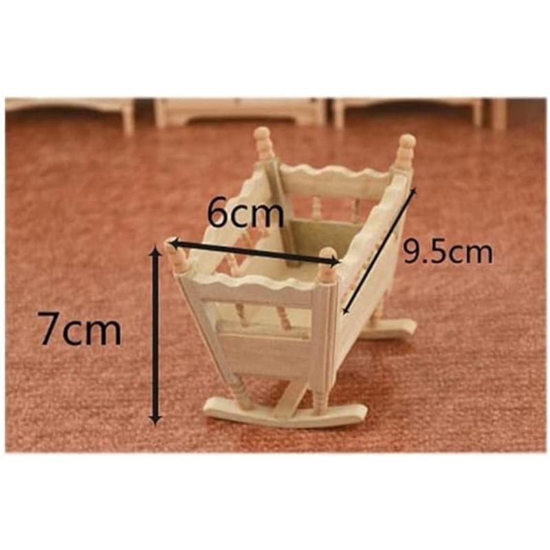 Мебель для миниатюрной колыбели для кукольного домика 1:12 деревянных украшений кукольного домика, игровой набор, аксессуары для кукольных игрушек