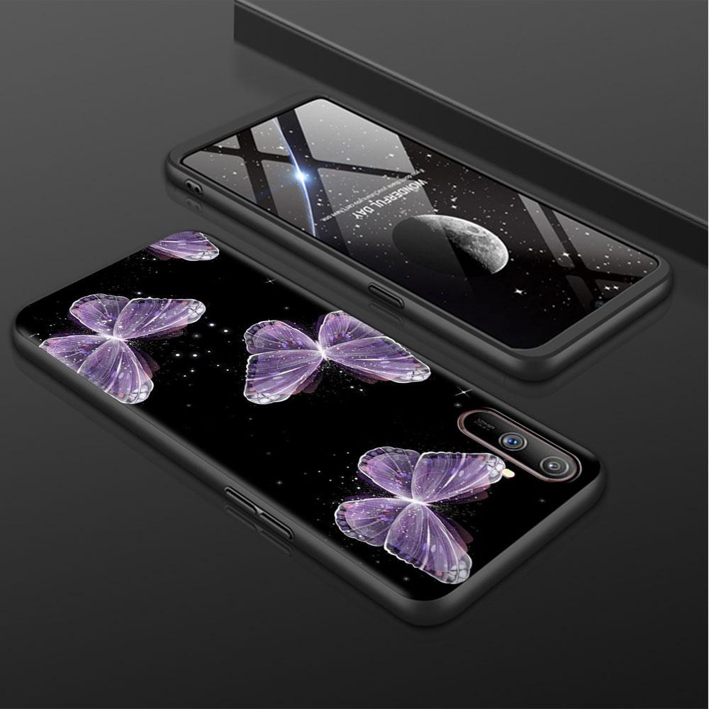 Чехол для Realme 8 C21y GT Neo 2 3 8i C21 7 C11 6 C12 C35 C3 GT 9 Pro C12 силиконовый чехол для телефона TPU красивая розовая бабочка