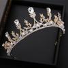 European Crystal Queen Bridal Tiara Large Crown Princess Crown Wedding Hair Accessories Wedding Accessories