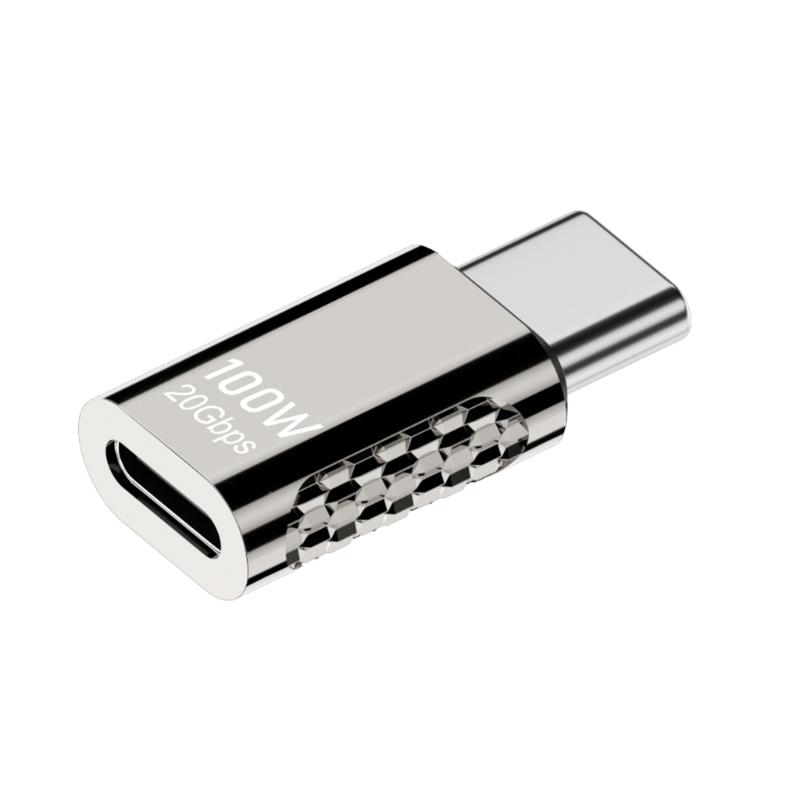 100W 20Gbps Laptop Power Charger Supply Adapter Connector USB-C Type-C Female to Female Converter for Phone Tablets