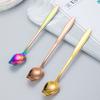 Long Handled Teaspoons Stainless Steel Coffee Spoon Ice Cream Dessert Tea Stirring Spoon For Picnic Kitchen Tableware Bar Tools