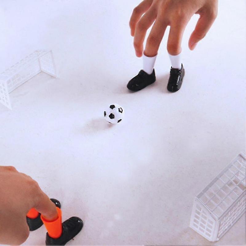 Blue Funny Mini Finger Soccer Football With Goals Kids Toy