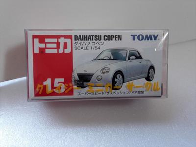 Распроданный Tomica 15 Daihatsu Copen Blue Tomy Crazy Mini Car Circle с чехлом, отправлен со склада Amazon No.