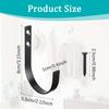 6 Pack Wall Hooks for Hanging, Heavy Duty Metal Coat Hooks Wall Mounted, No Rust Black Metal Wall Hooks for Living Room, Bathroom, Kitchen, Bedroom,