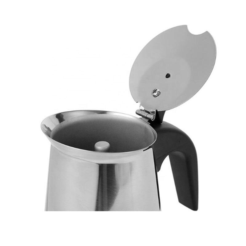 Кофеварка из нержавеющей стали, горшок Мока, гейзерная кофеварка, кофейник, кофеварка для эспрессо, пивовар, инструменты для кофе латте, перколятор, плита