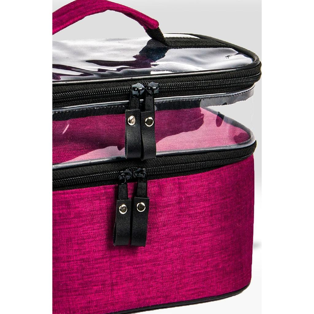 Женская косметичка с двумя большими отделениями, складной органайзер для путешествий, косметичка с вешалкой