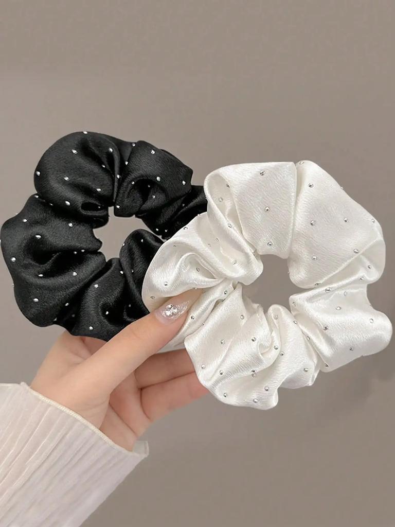 3 Pcs Crystal Dot Scrunchies Hair Rings Hair Accessories for Women Girls Party Ponytail Holder Hair Accessories