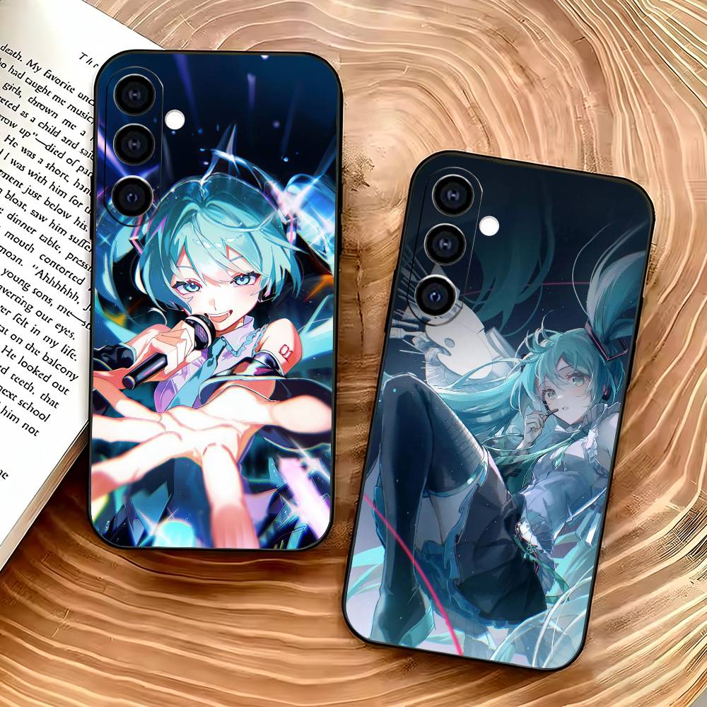 Soft Black M-MIKU Phone Case for Samsung Galaxy A73/A72/A71/A70/A53/A52/A51 And Other Models Compatible