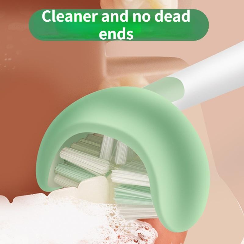 3D Детская зубная щетка Трехсторонняя U-образная упаковка 360 градусов без тупиков Зубная щетка для комплексного ухода YSL