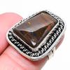Tiger Eye Gemstone 925 Sterling Silver Jewelry Ring Size 6 t3H94