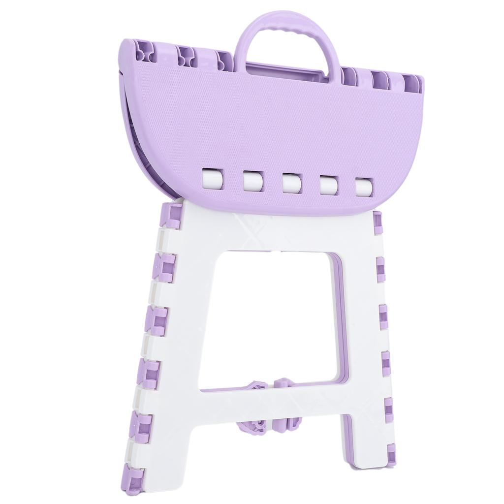 Foldable Step Stool Household Plastic Small Folding Step Stool for Camping Fishing Outdoor Light Purple