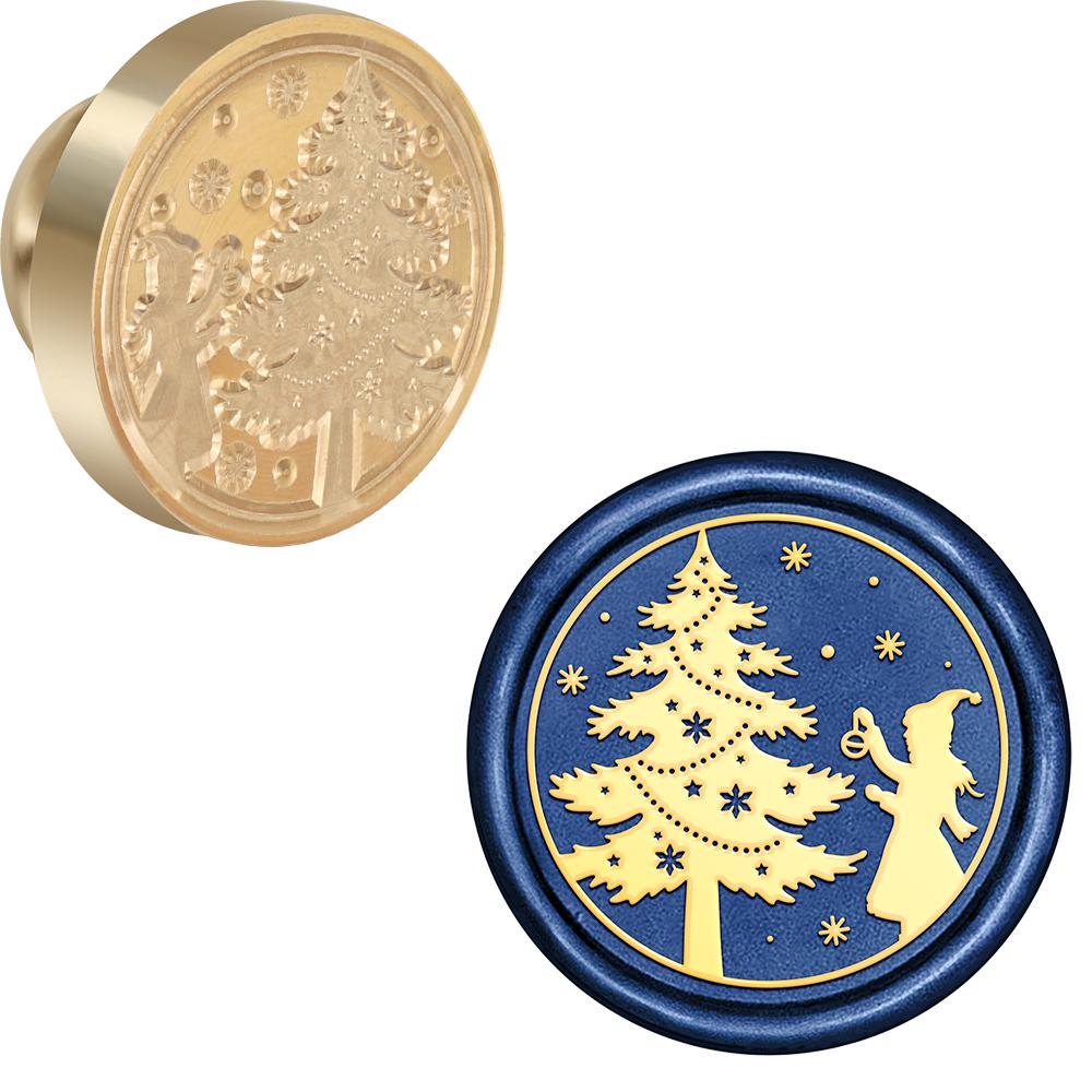 Gingerbread House Wax Seal Stamps Christmas Sock Sleigh Wax Seal Stamp Head Christmas Eve for Invitations Envelope Cards Gift