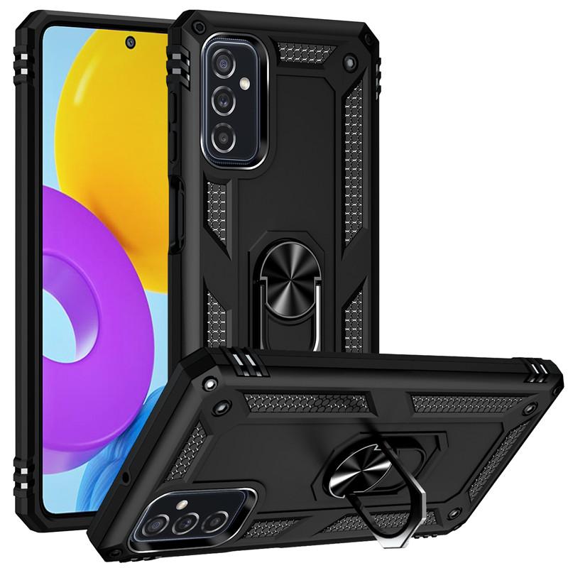 For Samsung Galaxy M52 Case Shockproof Armor Ring Stand Bumper Silicone Phone Back Cover For Galaxy M12 M32 M42 M02 M02S Cases