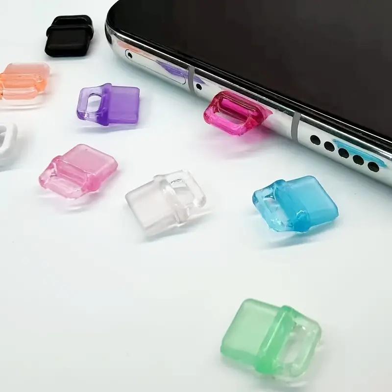 10 шт. Силиконовые заглушки для защиты от пыли для устройств USB-C, Универсальные защитные колпачки для портов Type-C, Водонепроницаемые заглушки для зарядных портов